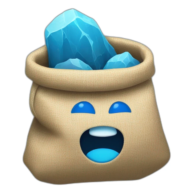 Little blue rocks in a little bag sticker