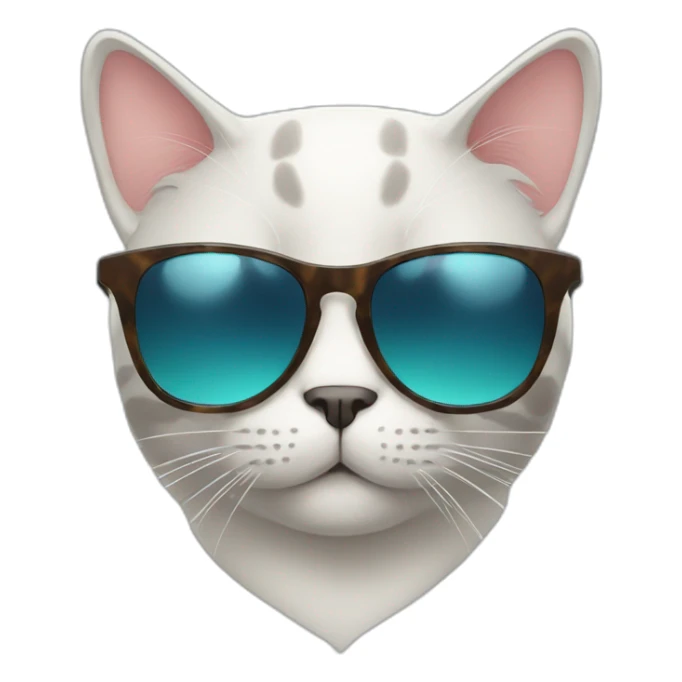 Cat with sunglasses sticker