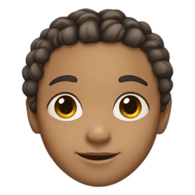 Light skin to dark skin little boy with braids  sticker
