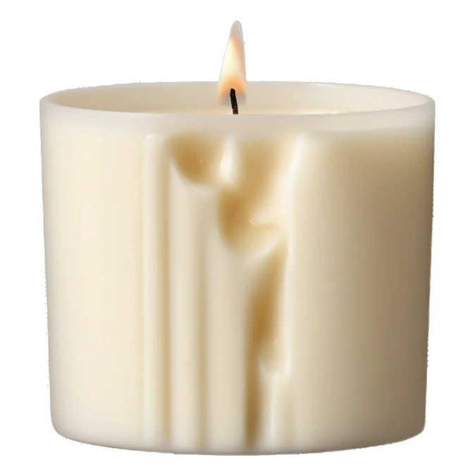realistic cream coloured diptyque branded candle sticker