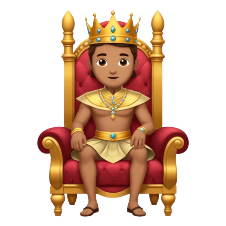 King👑 image setting on chair wear a beautiful dress and in beautiful mahal sticker