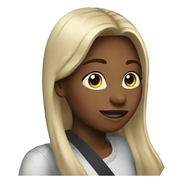 Girl vibing in the car  sticker