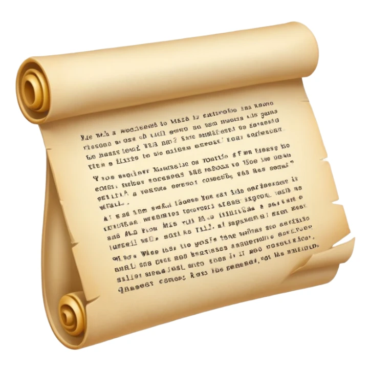 quiero un pergamino antiguo con texto escrito sticker