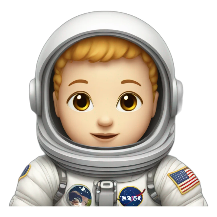 white baby body astronaut sticker
