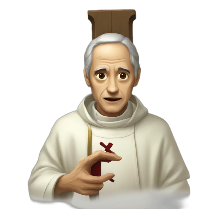 sacerdote con crucifijo película el exorcista sticker