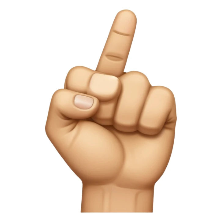 Yumruk ortasında bir parmak sticker