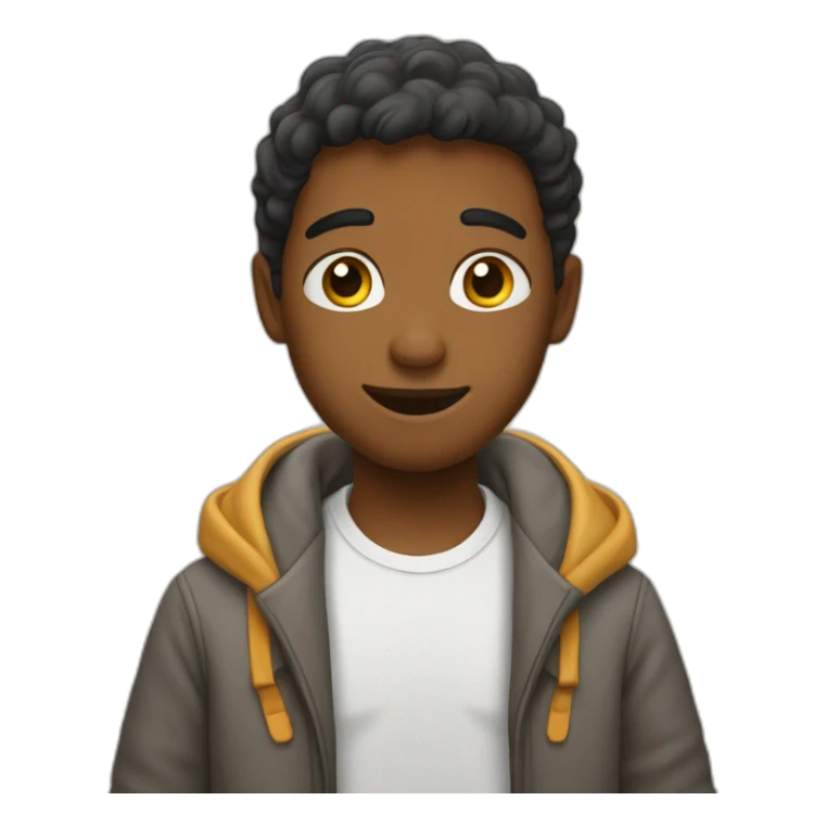 Garçon qui  fait un coucou sticker