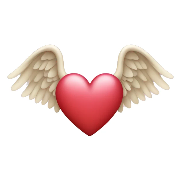 heart with angel wings sticker