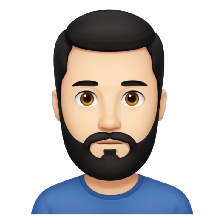 35 yaş sakallı siyah saç beyaz ten erkek sticker