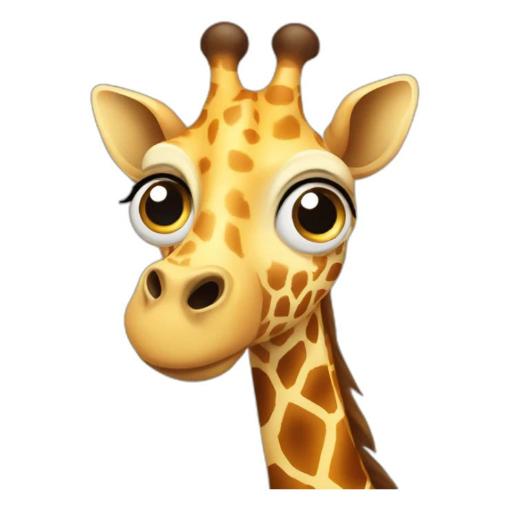 giraffe with big eyes sticker