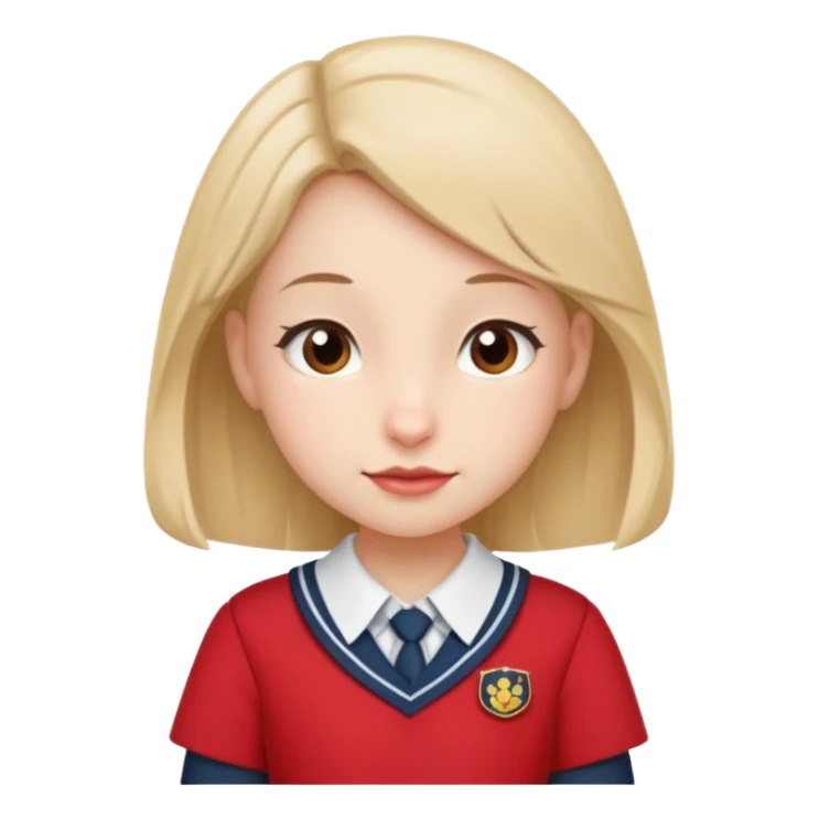 Petite souris avec jupe rouge à l'école sticker