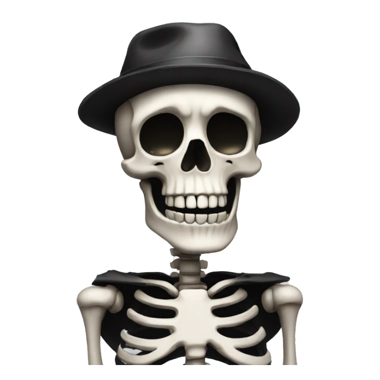 A skeleton with tears in his eyes sticker
