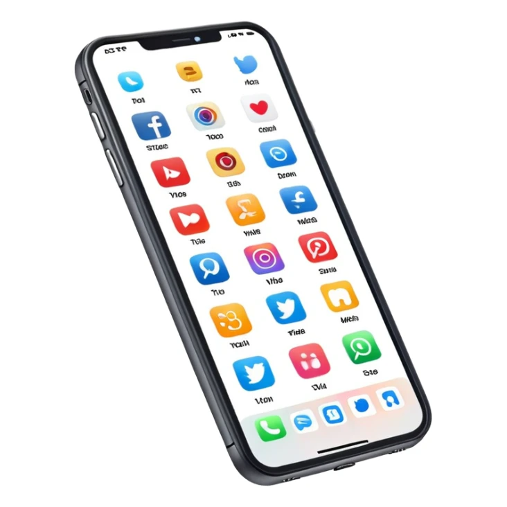 Smartphone with social media apps 2007 sticker