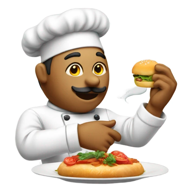 Chef kissing hand to signal a delicious dish sticker