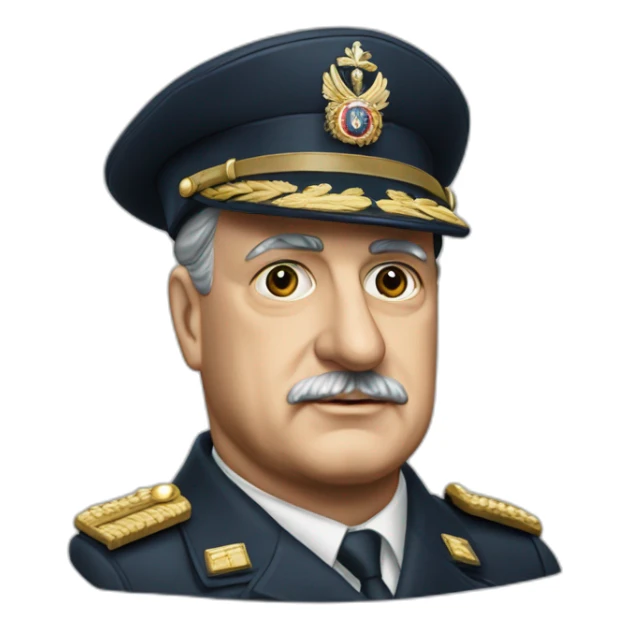 Général Charles de Gaulle avec son képi  sticker