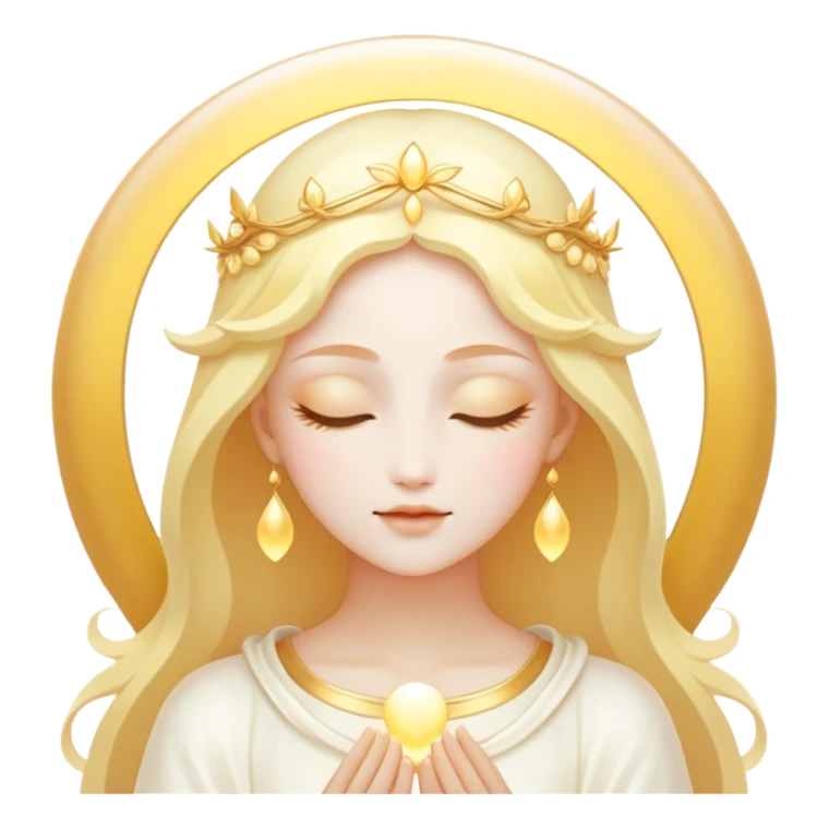 Divine ethereal Romantic gold-yellow-white pastel lush gradients aesthetic sticker