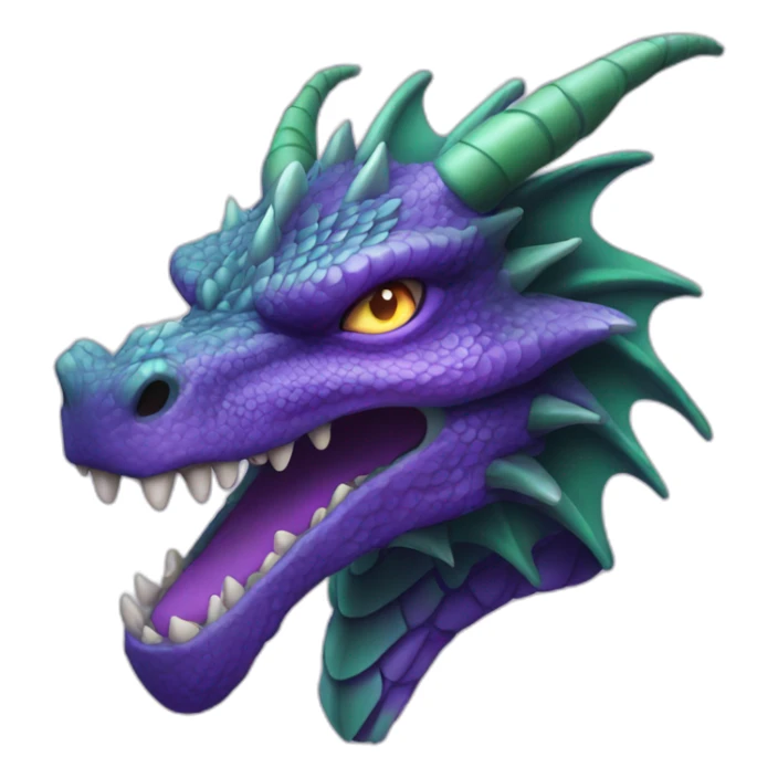 purple-dragon-with-green-eyes-breathing-fire sticker
