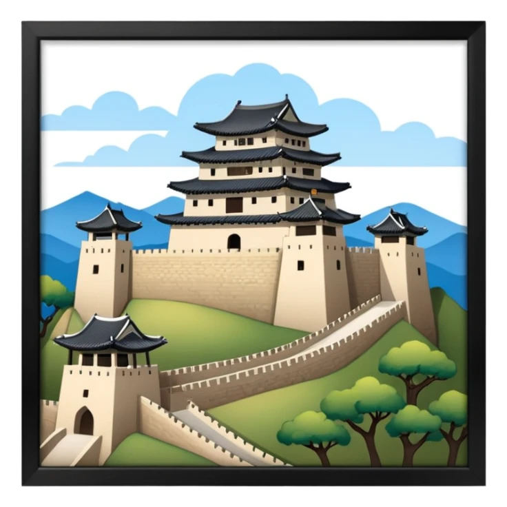 South Korea suwon Hwaseong Fortress Palace castle sticker