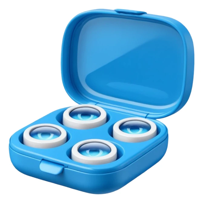 2 contact lenses travel mini case sticker