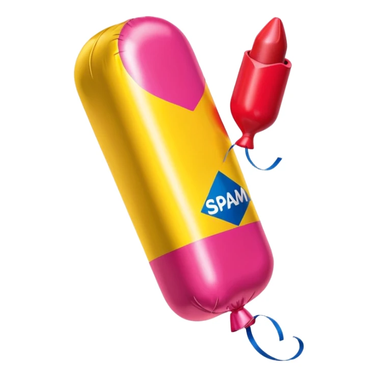   jeff koons inflatable  SPAM brand lipstick balloon sculpture  sticker
