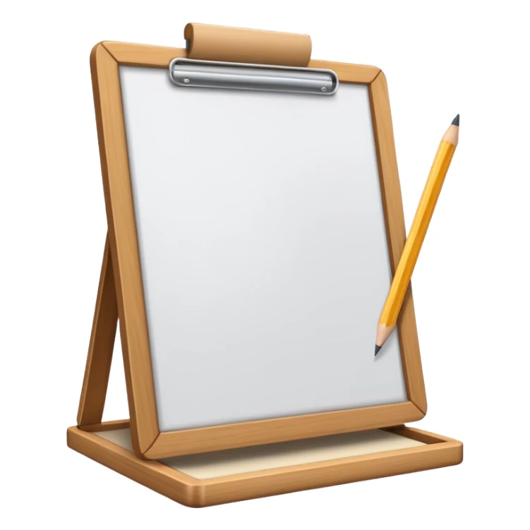 drawing board with classic wooden frame，in front side sticker