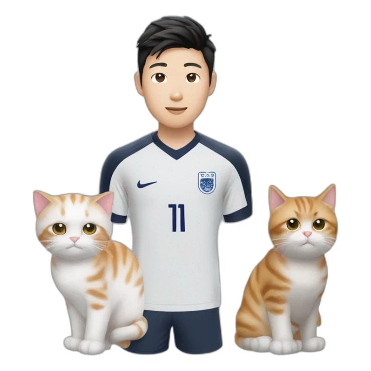 heung min son, cat, best friend sticker
