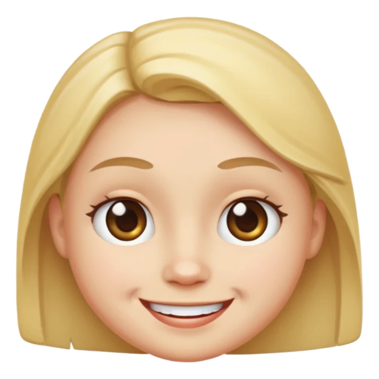 Round face and crossed eyes and smile sticker