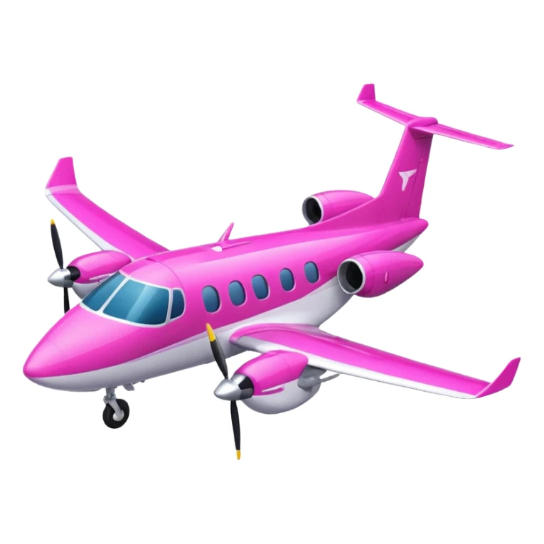 tiny pink (RGB: 220, 20, 120) turboprop aircraft sticker