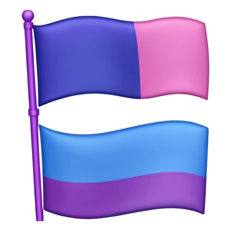 Flag with pink on top purple in middle and blue on bottom sticker
