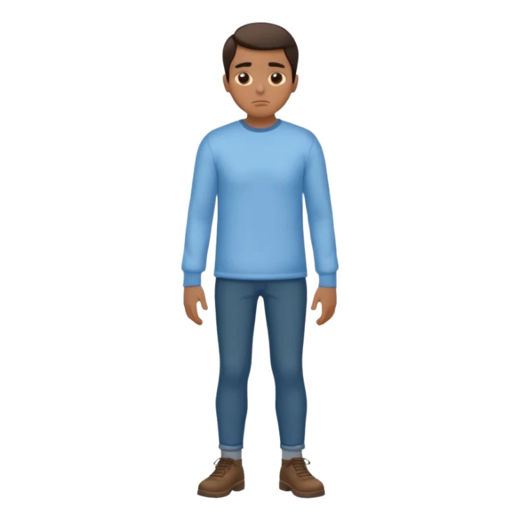 man with a full body and a long-sleeve shirt in the cold sticker