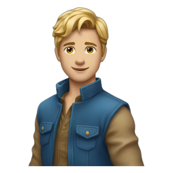 Le jeune homme,  des grands chevaux bleu +🤩 sticker