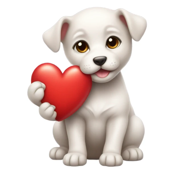 Cute baby animal (any kind) holding a heart sticker