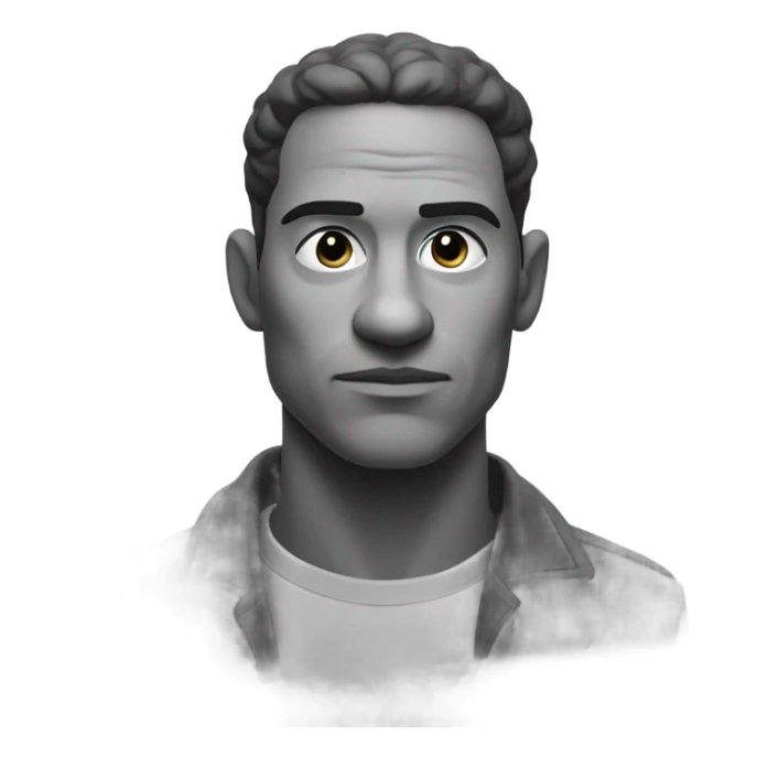 monochrome portrait of a man sticker