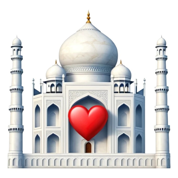 Taj Mahal and a filigree heart sticker
