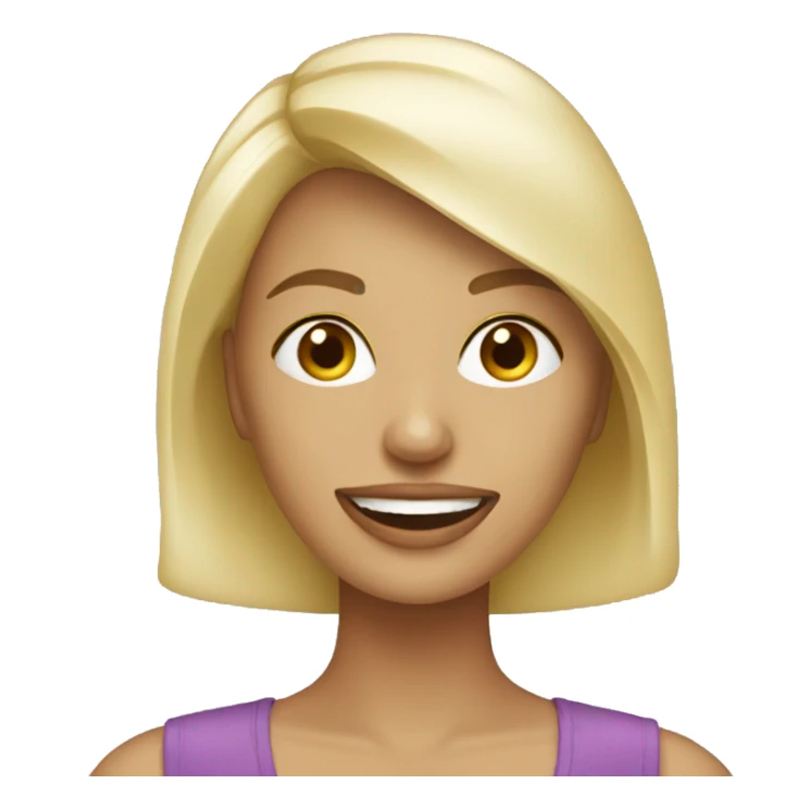 Women blonde party sticker