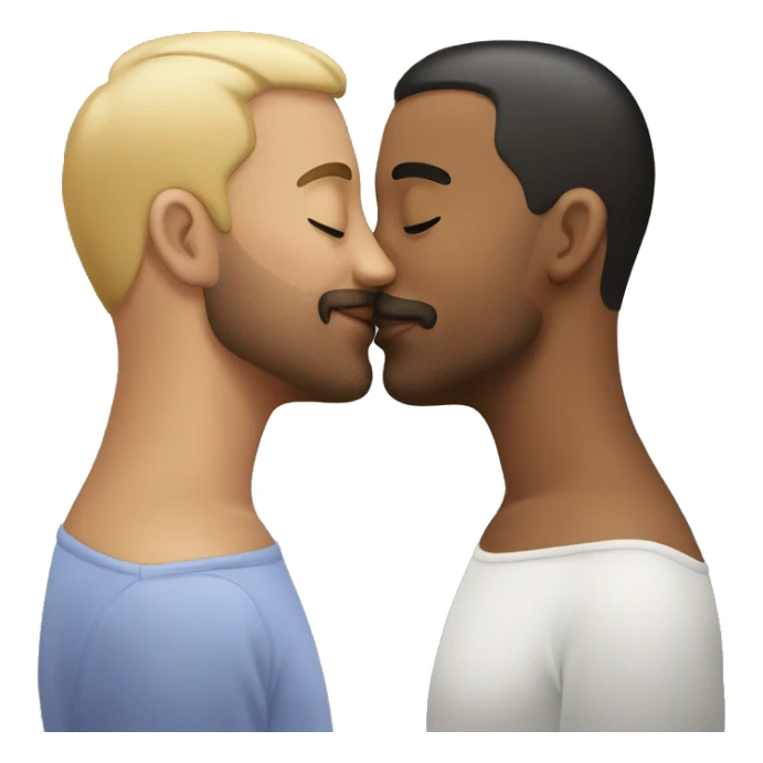 Two gay men kissing sticker
