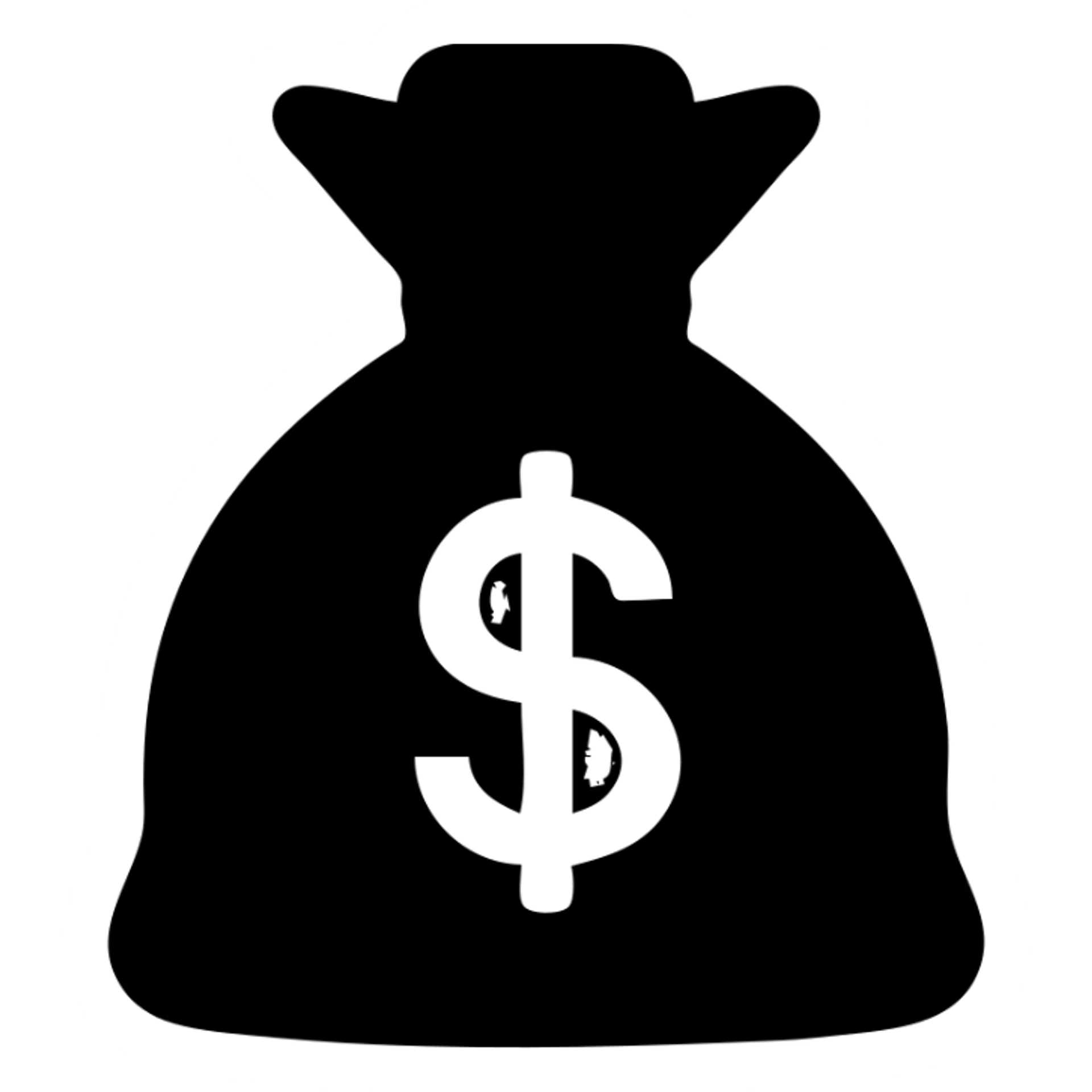 money bag icon, simple and bold, suitable for use as an app icon sticker