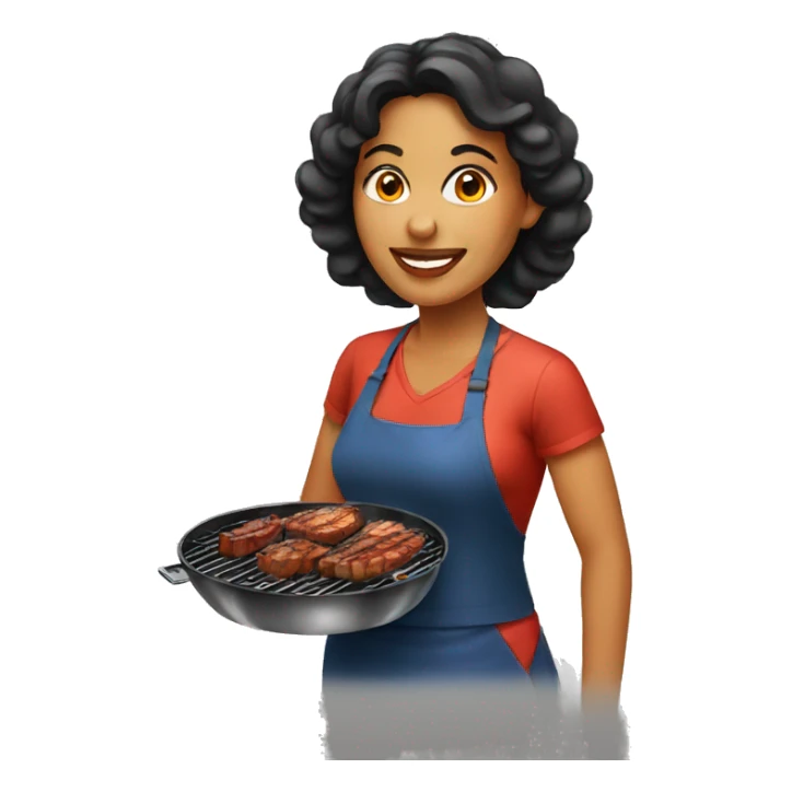 brazilian bbq woman sticker