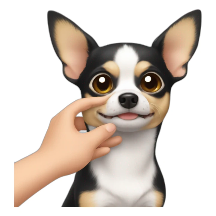 chihuahua being petted sticker