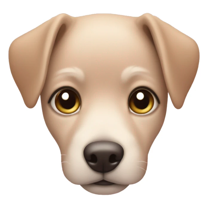 Face with puppy dog eyes with pink hearts surrounding it sticker