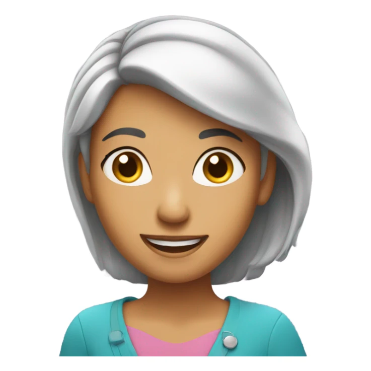 Cartoon female character with a relaxed smile sticker