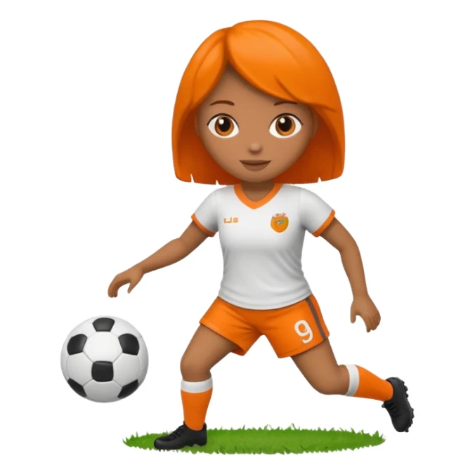 Boneca segurando uma Bola de futebol que está queimando sticker