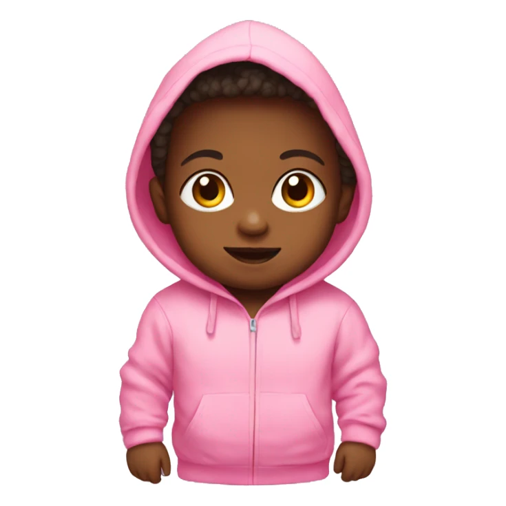 baby in a pink hoodie sticker