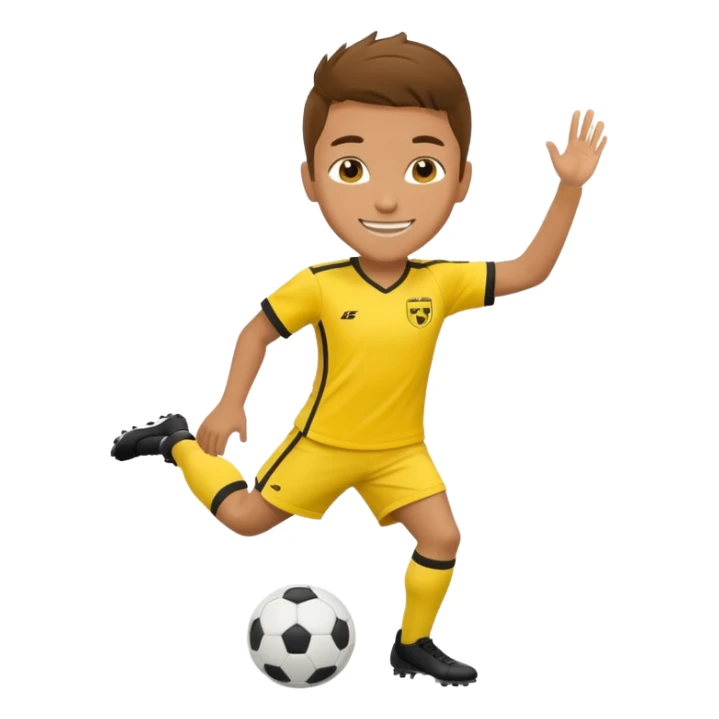 Soccer Player in yellow dress sticker