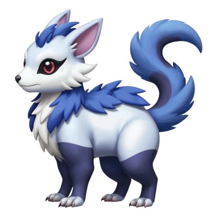 Shiny Furret-Absol-Noibat-Protogen-Vernid-Sergal-Hybrid (Full body) sticker