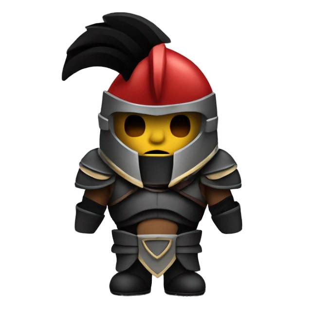Fantasy spartan warrior male wearing detailed black armor with a red plumed helmet
 sticker