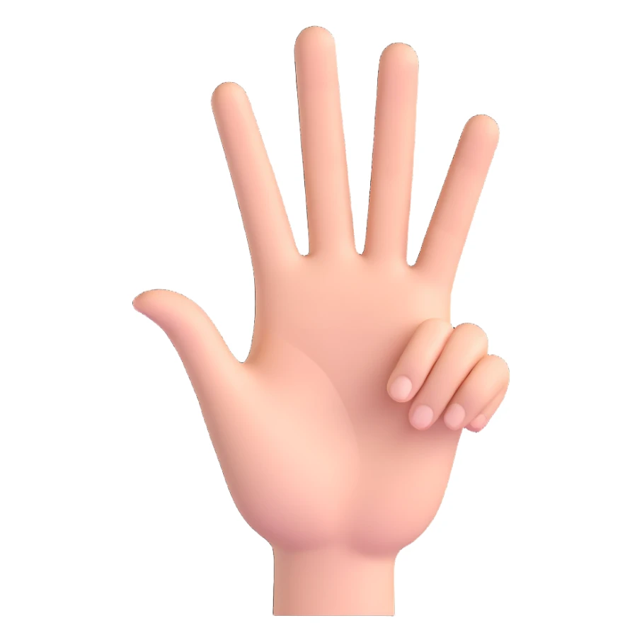 hand making the 'OK' gesture, white skin tone, 3D emoji style sticker