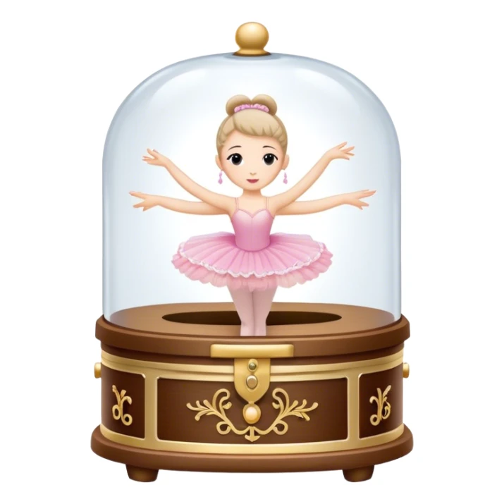 A ballet dancer stands in a music box A ballet dancer stands in a music box sticker