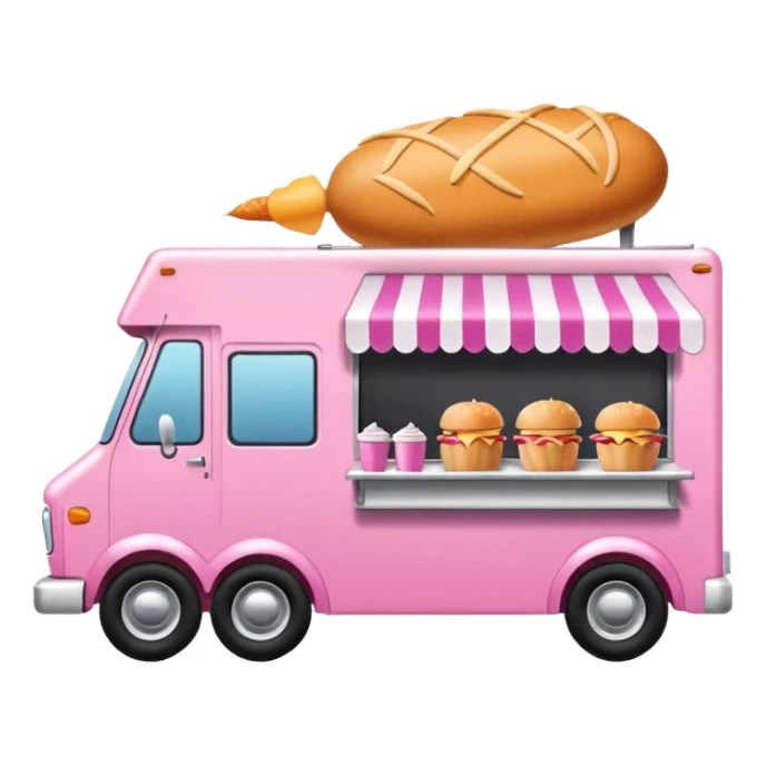 Festival Food Truck pink sticker