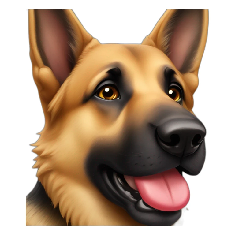 German shepherd kissing  sticker